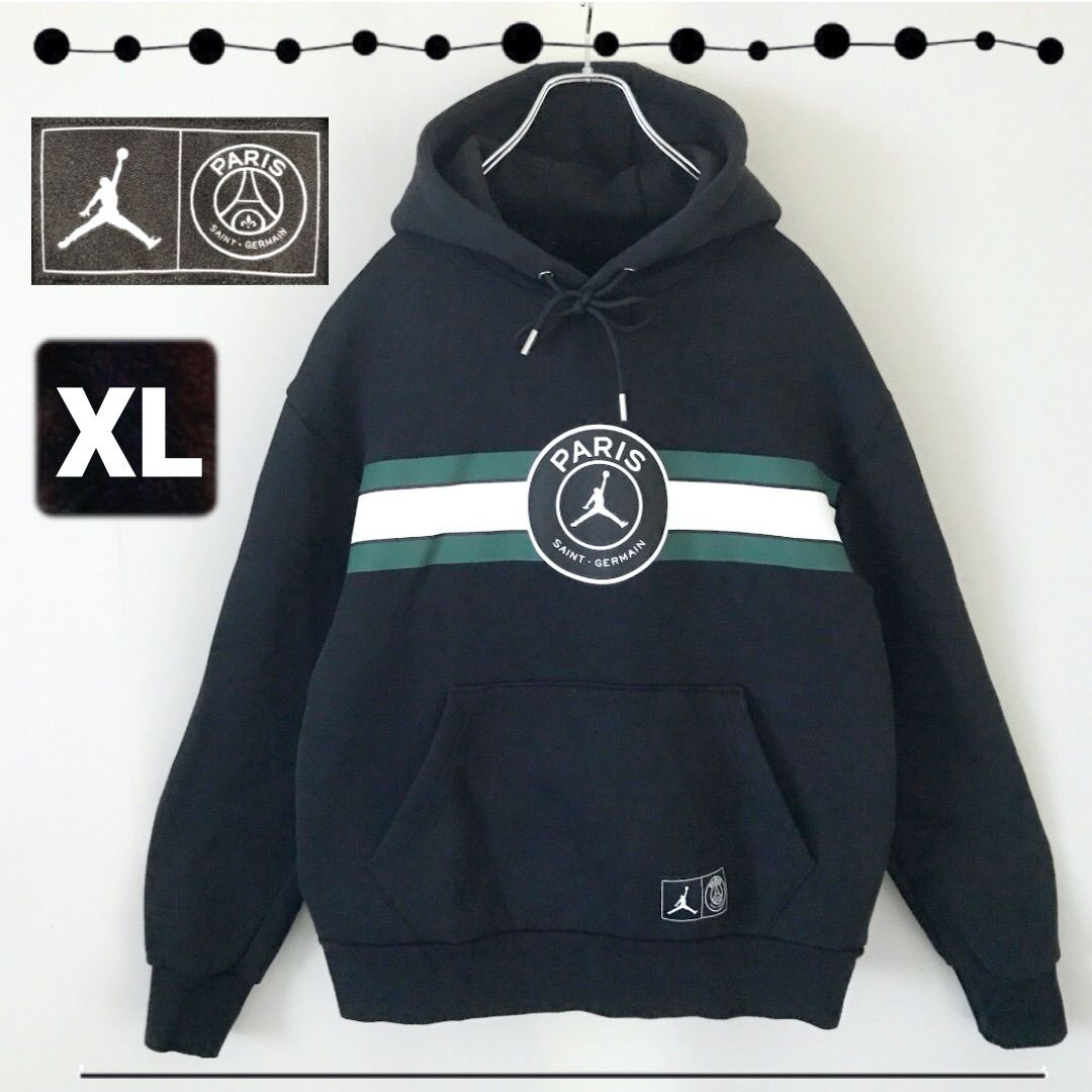 PARIS SAINT-GERMAIN/NIKE JORDANPSG/パリサンジェルマンFC/ナイキ ジョーダンビッグロゴプリントスウェットパーカープルオーバー メンズXL　　#2409S025