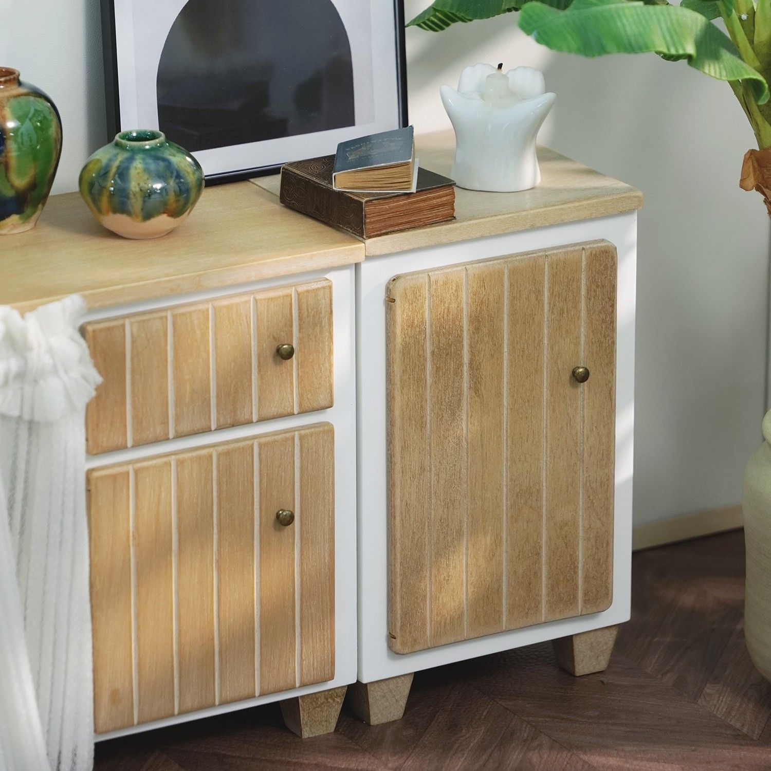 ミニチュア 1/6スケール 木製 片開き収納キャビネット 全2色 - メルカリ