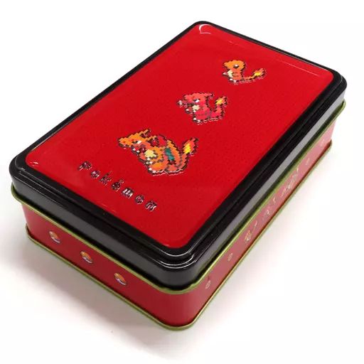 中古】小物入れ・マルチケース・缶ケース 赤(ヒトカゲ＆リザード