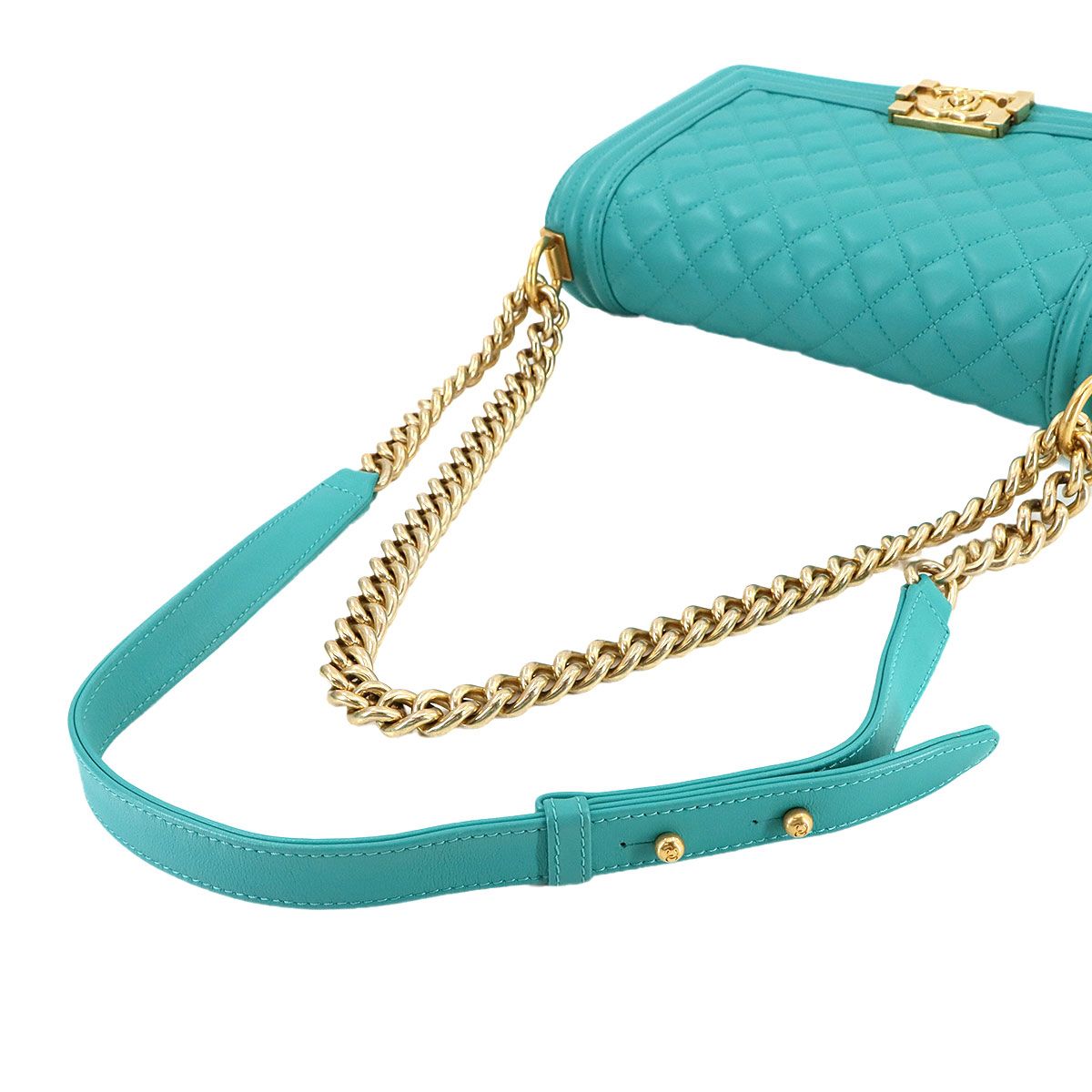 CHANEL ショルダー　ミントグリーン CHANEL - シャネル マトラッセ クラシック ココマーク チェーン