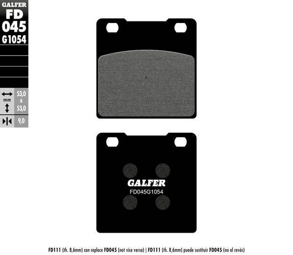 Galfer / ガルファー ブレーキパッド セミメタル | FD045G1054