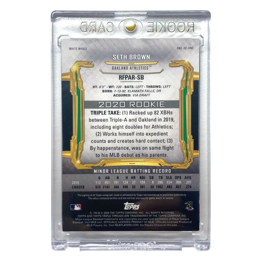 TOPPS MLBカード TRIPLE THREADS SETH BROWN ATHLETICS ONE OF ONE #RFPAR-SB 送料無料 中古 IT2 TOPPS MLBカード TRIPLE THREADS SETH BROWN ATHLETICS ONE OF