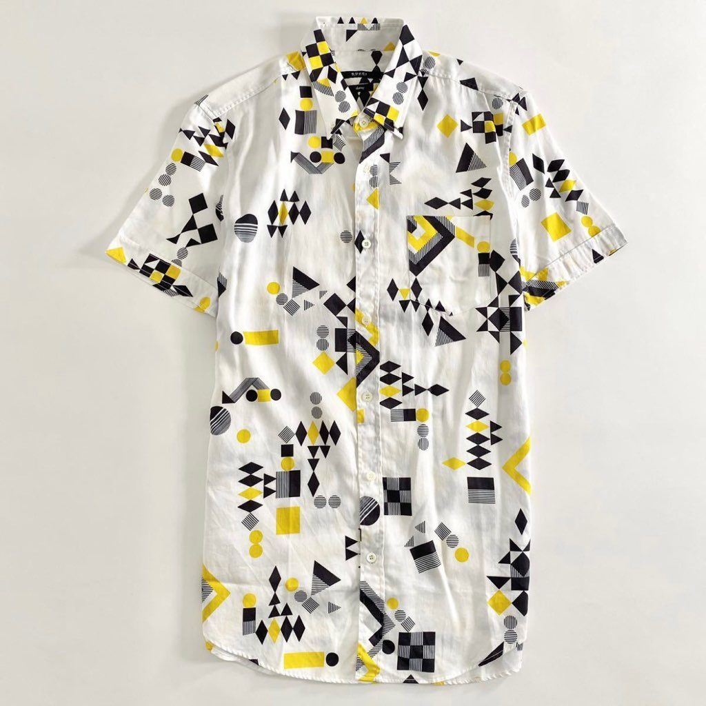 g*a様 GUCCI半袖シャツ パターン入り グッチ 半袖シャツ 総柄オープンカラーシャツ 22SS メンズ SIZE 44