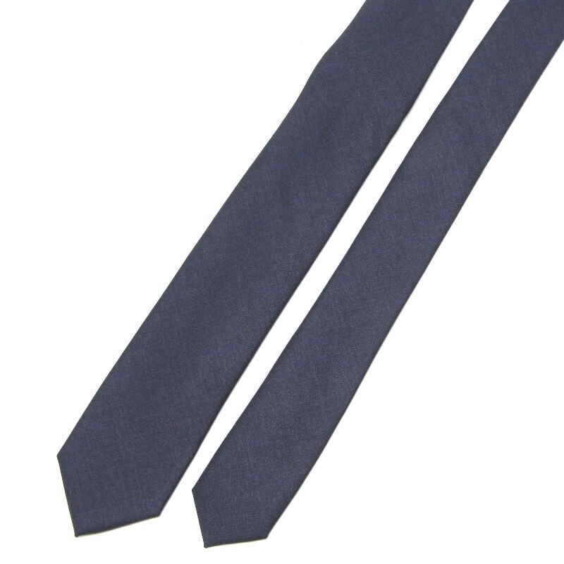 アルコディオ　ロロピアーナ ネクタイ　ネイビー Loro Piana Fabric Super150's Wool 定番 ウールタイ col