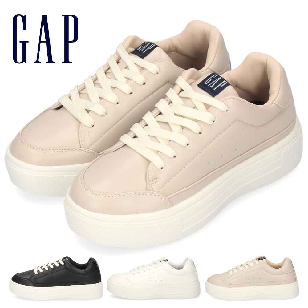 ギャップ GAP スニーカー 厚底 軽量 シンプル ホワイト2足セット ギャップ GAP 軽量厚底スニーカー （BEG） -ファッション通販