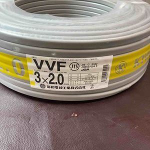 店頭 協和電線工業株式会社VVFケーブル 2.0mm×3芯 100m巻 灰色 東大和店