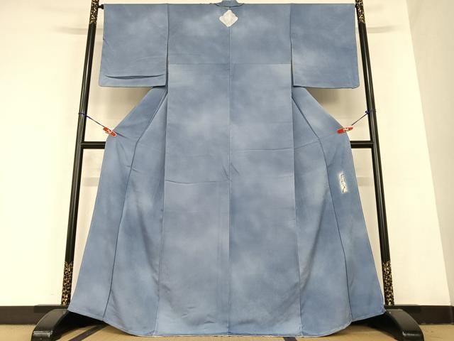 平和屋着物○染色作家 斉藤三才 小紋 霞文 暈し染め 正絹 逸品 未使用 
