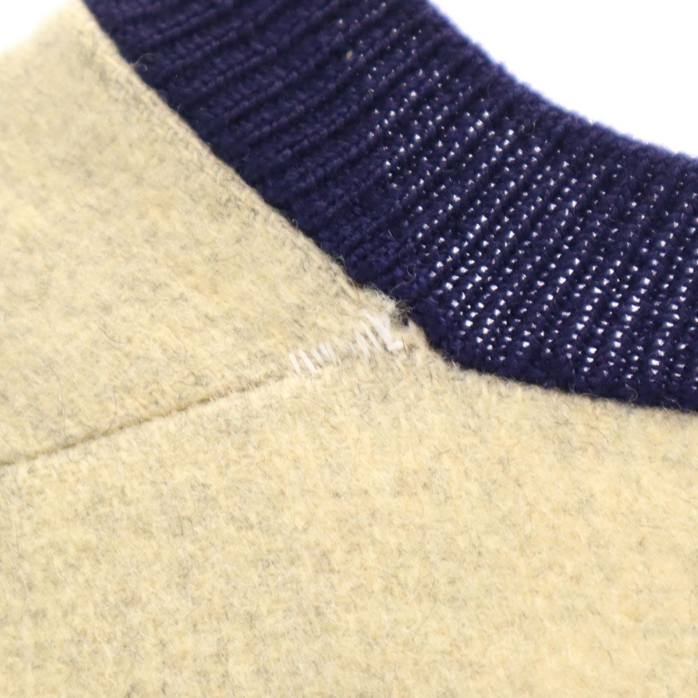 BERTIE & WYCKOFF 70s ヴィンテージ 長袖 フラノ生地 Vネック セーター  