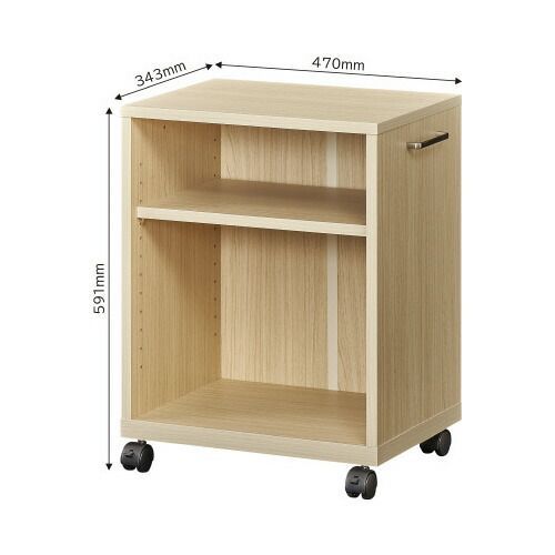 木製デスク下ワゴン 天板付 ナチュラルONA-6045WNA 白井産業