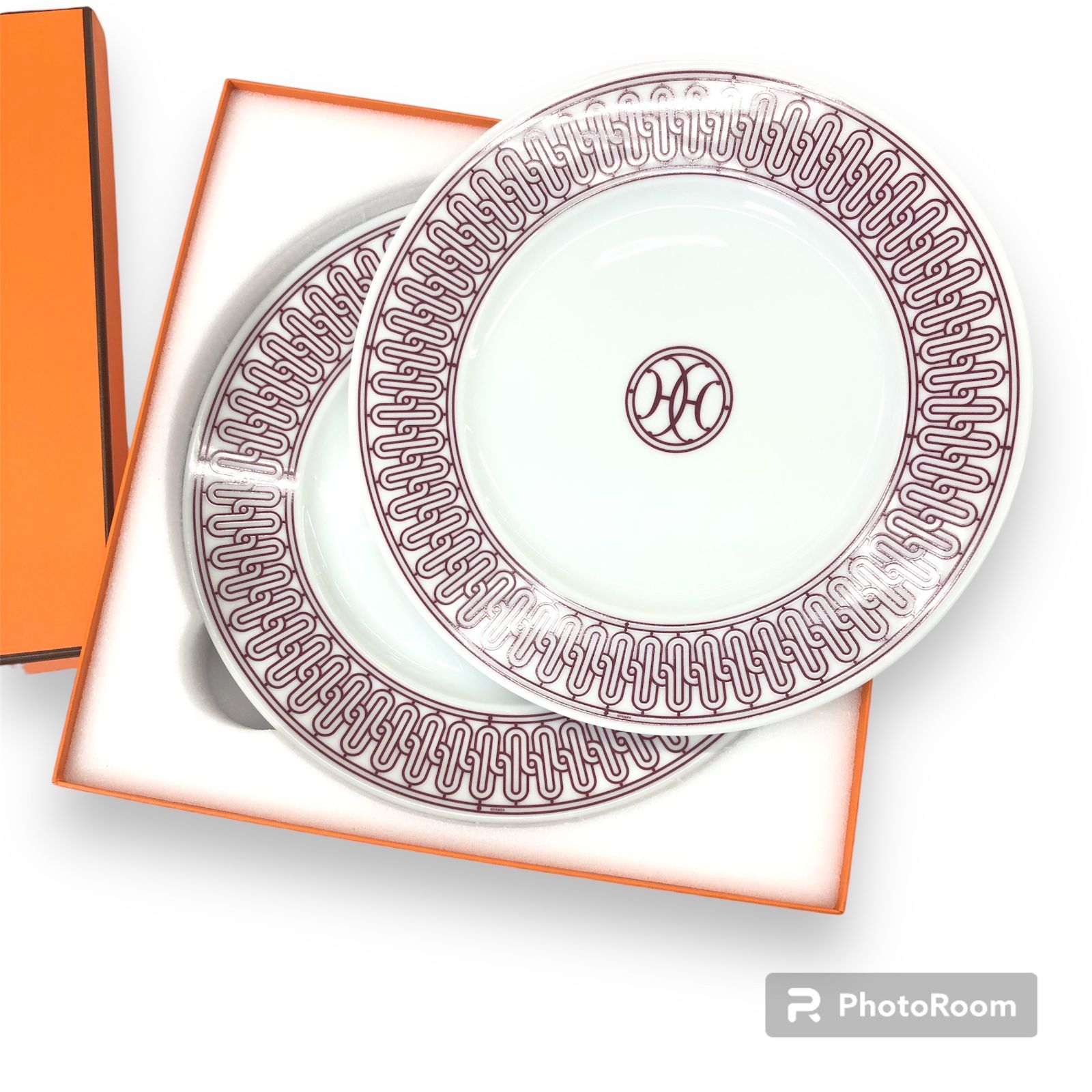 HERMES エルメス アッシュデコ デザートプレート 未使用品 HERMES エルメス H Deco アッシュ デコ デザートプレート 22.5cm