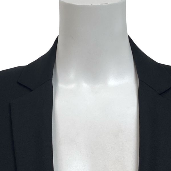 ◆ セオリー theory テーラードジャケット ブレザー 長袖 シングルブレスト 黒 ブラック 毛混 2 M 9号 レディース S5V587