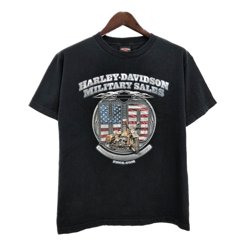 HARLEY DAVIDSON ハーレーダビッドソン モーターサイクル Ｔシャツ ブラック メンズ M 古着 U1262