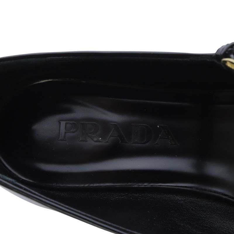 プラダ PRADA ブラッシュドレザー メリージェーン バレリーナ