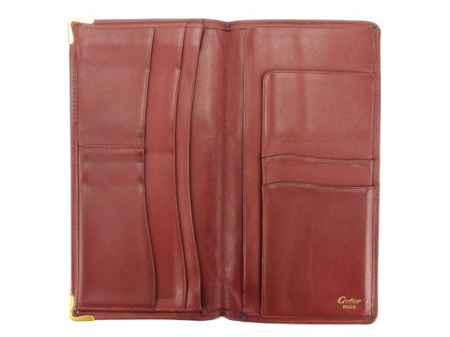 美品】カルティエ マストライン 札入れ 長財布 二つ折り レザー