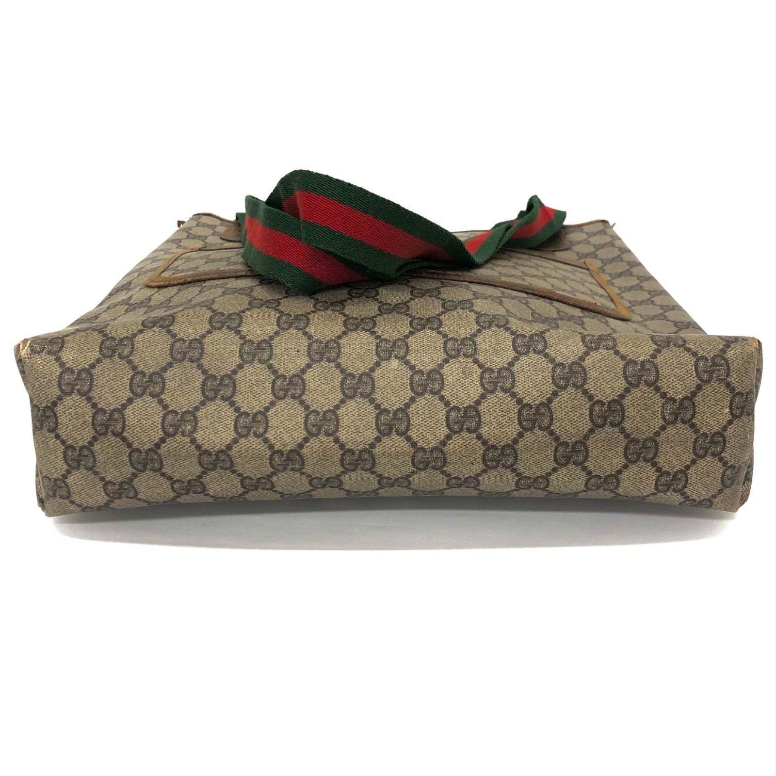◇GUCCI◇オールドグッチ シェリーライン GG トートバッグ ブラウン