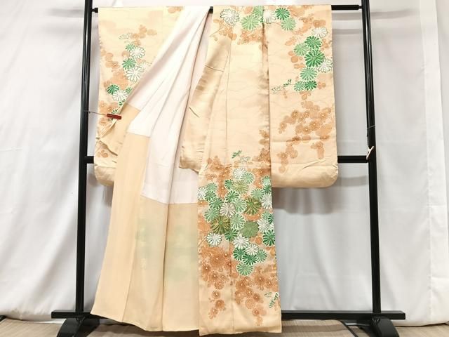 豪華 振袖 絞り 金駒刺繍 裄67 着物 正絹 袷 広衿 RK-2492 豪華【総絞り】丸昌誂製 金彩 金駒刺繍 振袖セット正絹s196