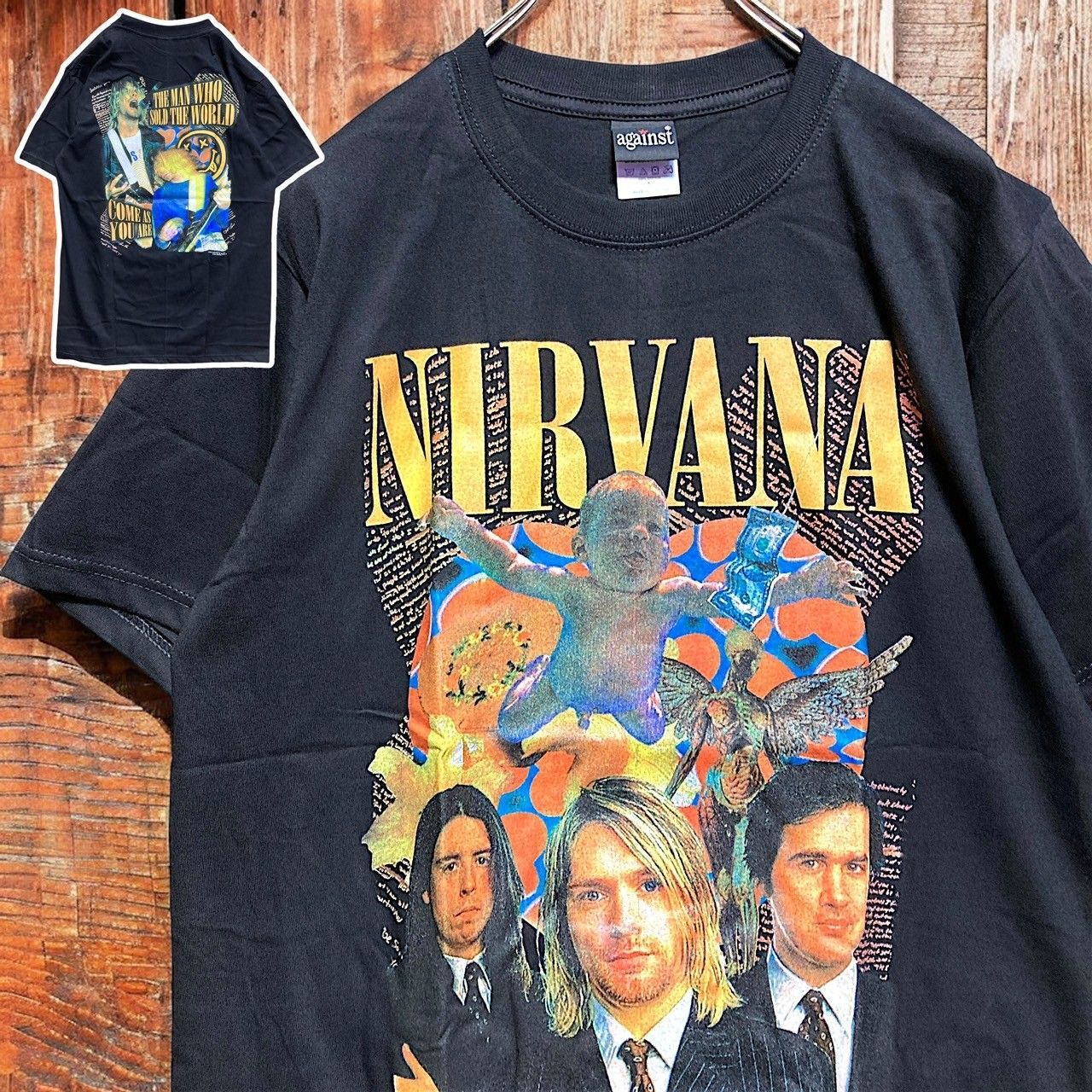 NIRVANA ブラック Tシャツ 1996年ライブ NIRVANA ブラック Tシャツ 1996年ライブ NIRVANA ブラック T
