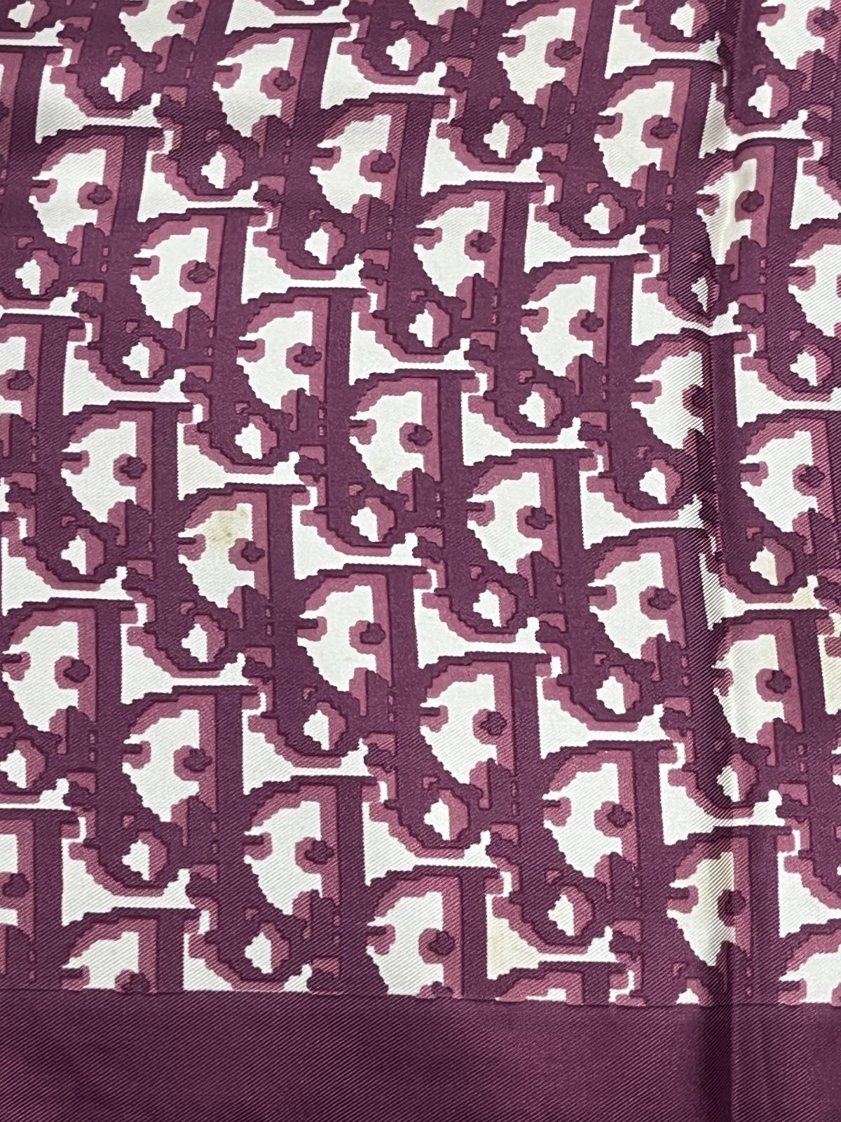 Christian Dior ハウンドトゥース スカーフ Christian Dior シルク