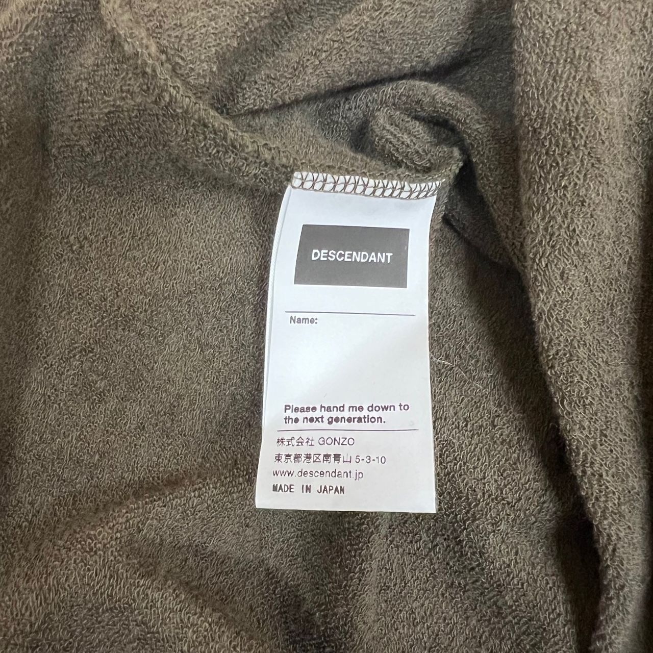 定価19800円 新品 DESCENDANT 23AW TORTOISE MOCK NECK LS トートイズ 
