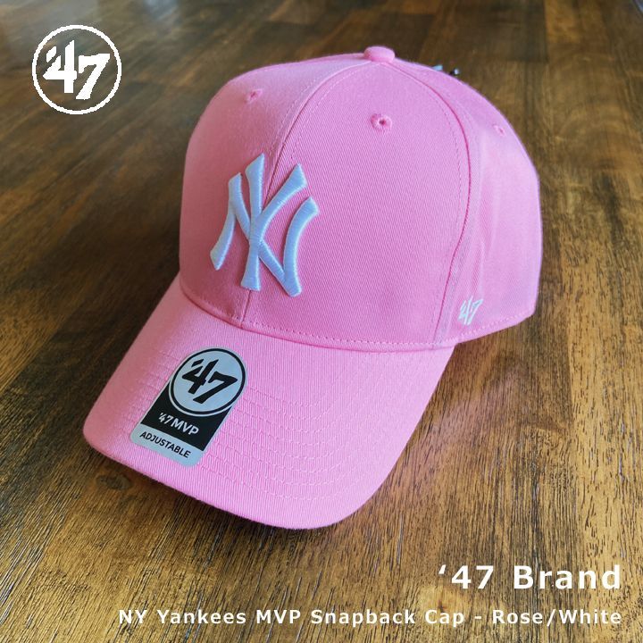 47 brand☆NYヤンキース MVP スナップバック キャップ ローズ