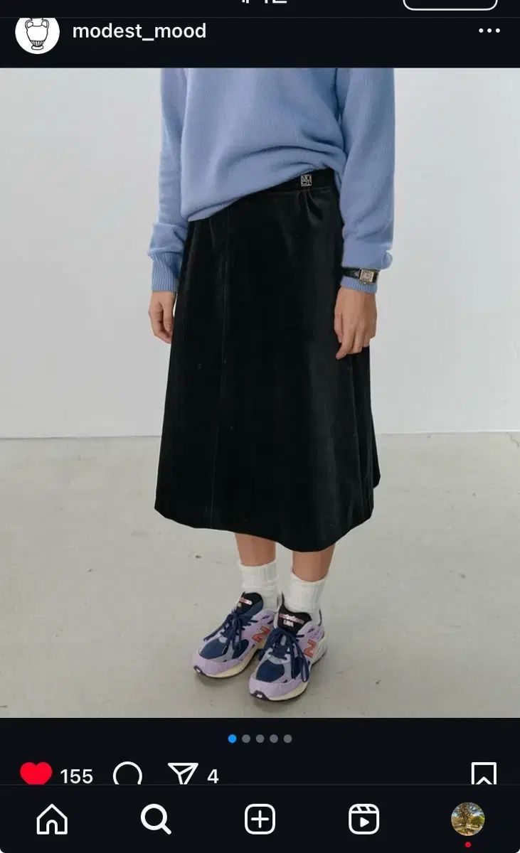 森岡幸子 MICHIARI パッチワークスカート ウエストゴム 森岡幸子