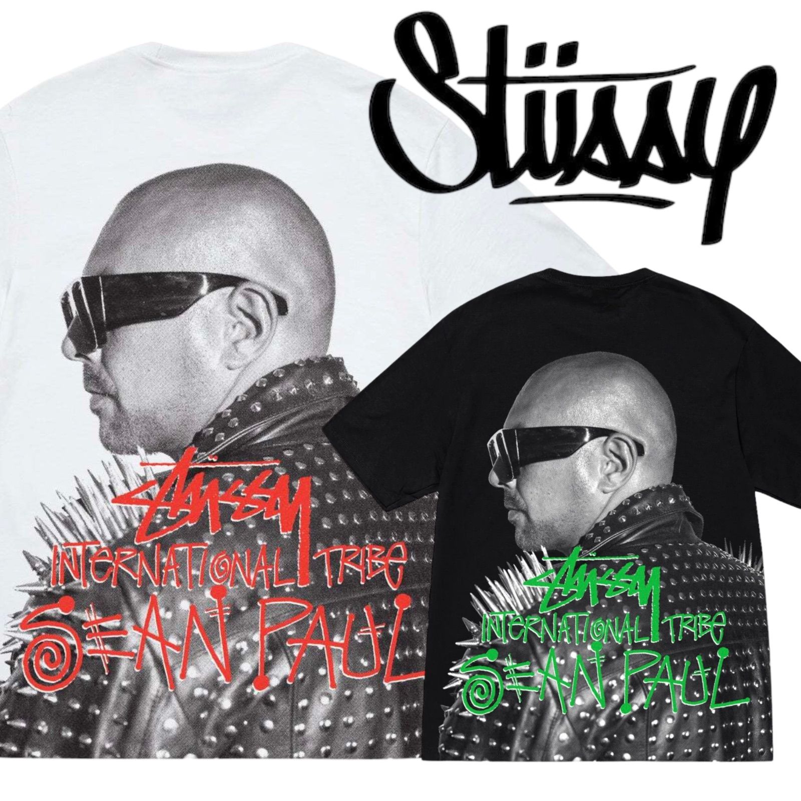 【新品S／即配送】Stussy & SEAN PAUL TEE ストゥーシーTシャツ/カットソー(半袖/袖なし)