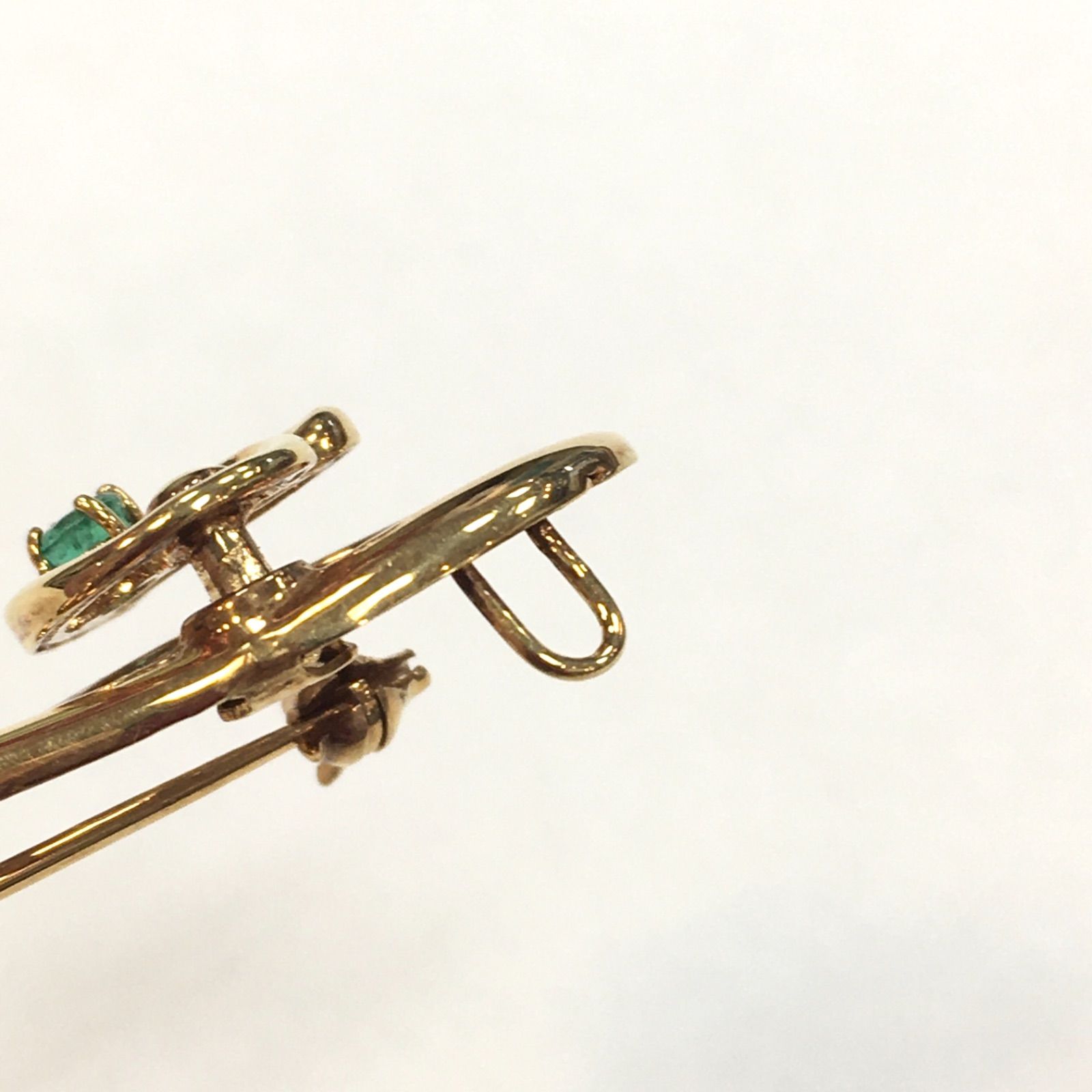 18金とエメラルドの揺れるハートブローチ&ペンダントトップ 新品 18金とエメラルドの揺れるハートブローチ&ペンダントトップ 新品