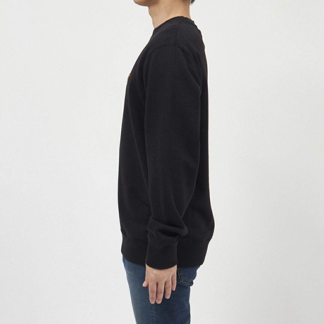 メゾンキツネ MAISON KITSUNE メンズ スウェット トレーナー フォックスヘッド レギュラー スウェットシャツ PM00303KM0340 P199 BLACK WHITEMONARCHHOTEL_COM