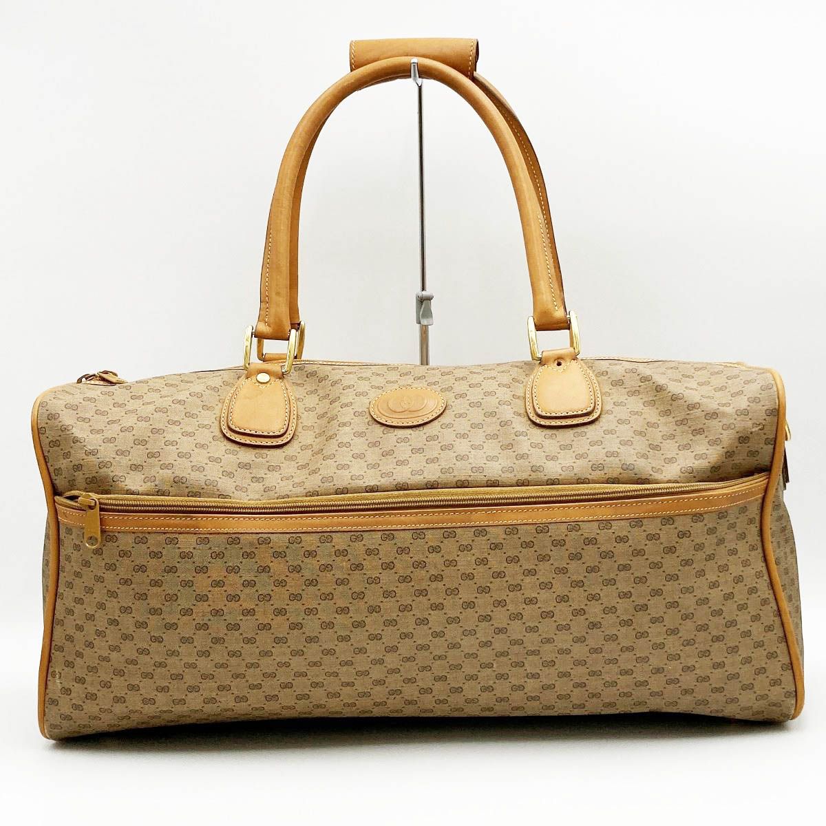 vintage GUCCI オールドグッチ GG PVC ボストンバッグ 旅行鞄-