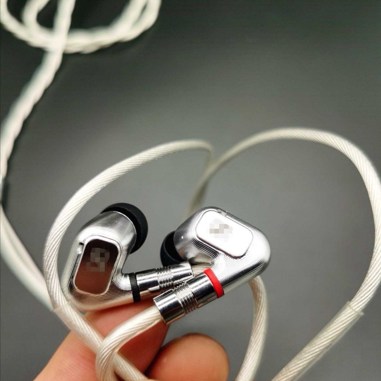 試作品 DIY IE900 OEM 7mm X3Rユニット使用 標準MMCX改良 シルバー系