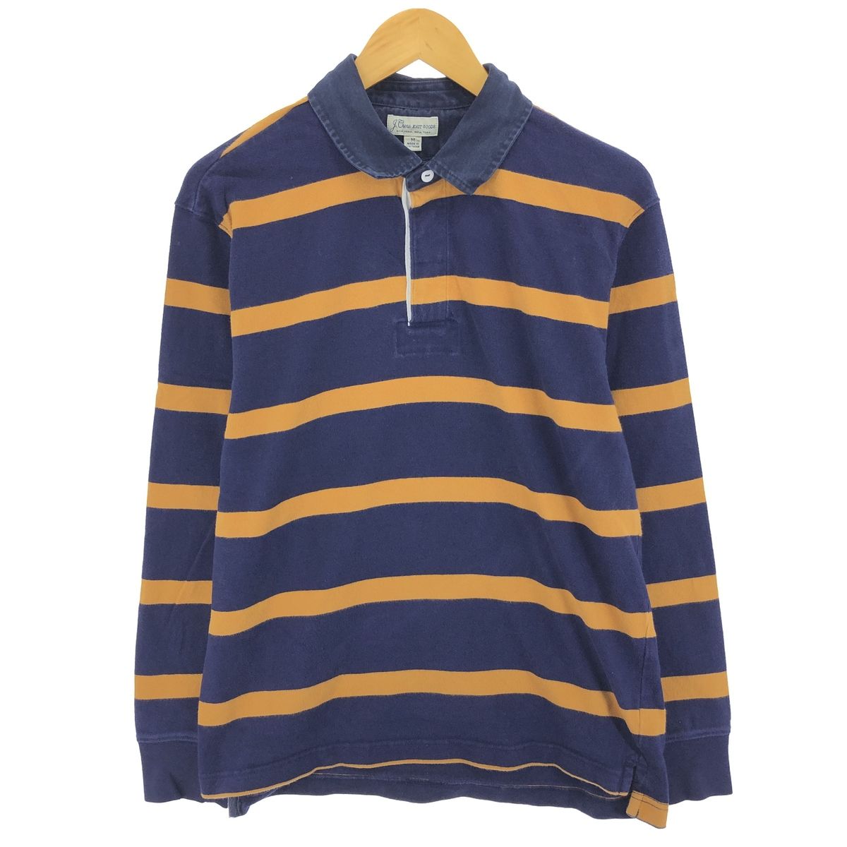 古着 ジェイクルー J.Crew 長袖 ボーダー ポロシャツ メンズM相当/eaa437014