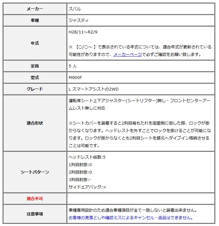 Clazzio クラッツィオ シートカバー ストリームステッチ ジャスティ M900F H28 11～R2 9 ET-1161