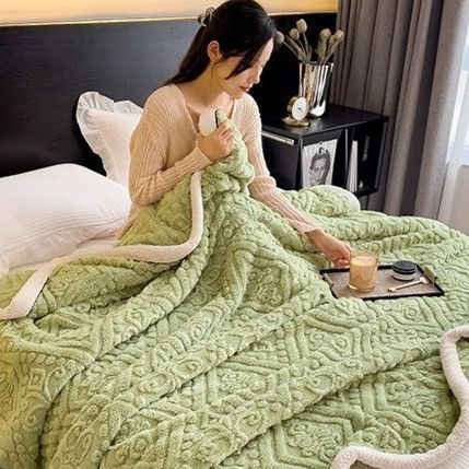 新品未使用毛布 クイーンサイズ ダブルサイズ 180cm×200cm もこもこ毛布 ブランケット 昼寝 温活 温かい オフィス リラックスタイム