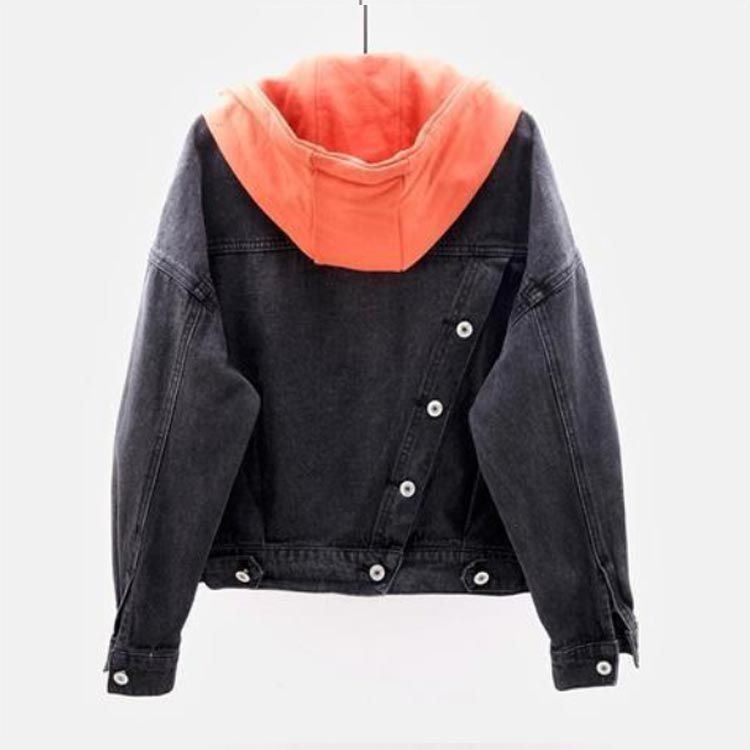 [エムエムシックス]取り外し可能な袖のデニムフードジャケット フード付きデニムジャケット デニムジャケット レディース