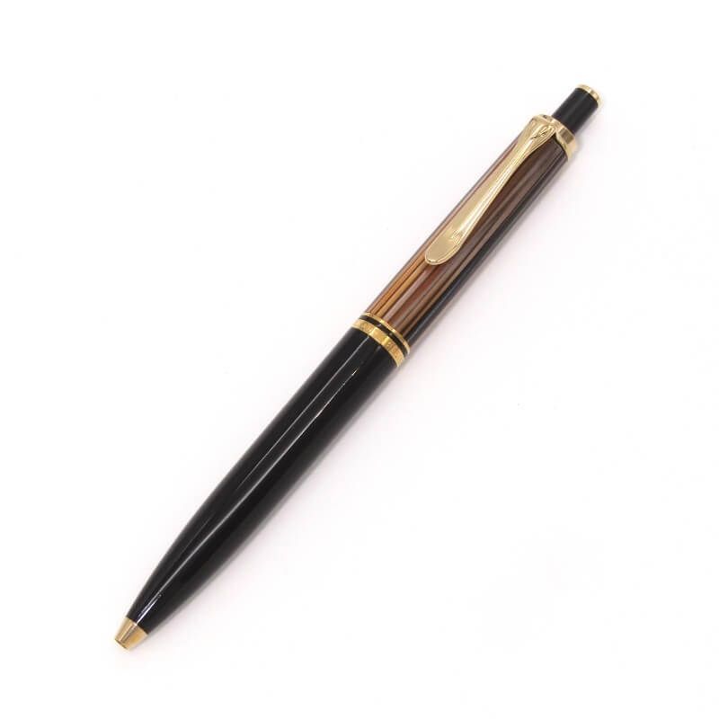 Pelikan ペリカン ボールペン スーベレーン K400 ノック式 特別生産品 筆記用具 茶縞 ブラウン ストライプ 28009978