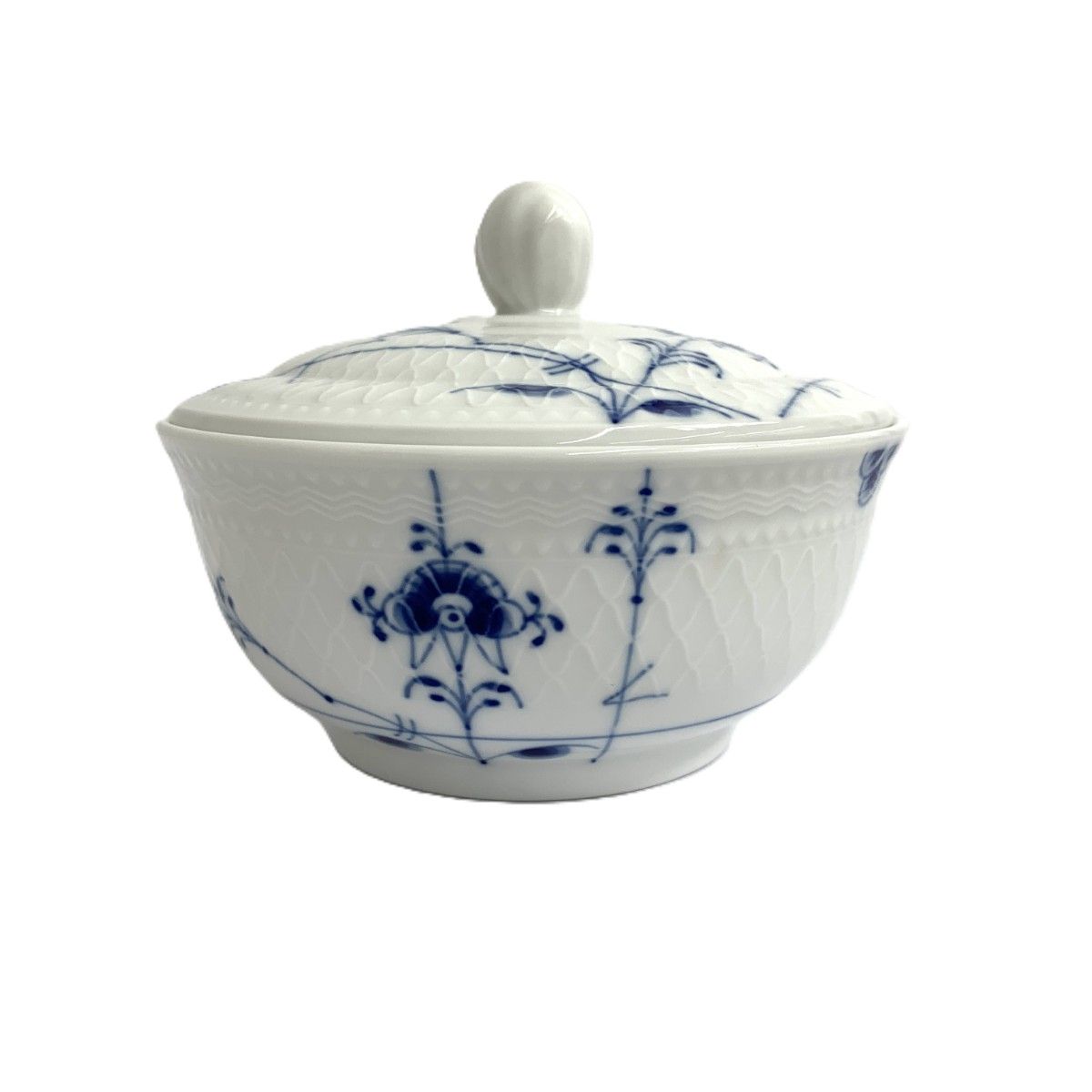 ロイヤルコペンハーゲン ボウル 蓋付 ブルーパルメッテ ホワイト/ブルー / 240001155954