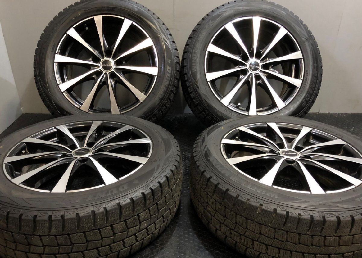 DUNLOP WM01 225/55R17】スタッドレス【Laffite 17インチ 7J5HPCD114.3+38】19年製 バリ溝 アルファード  スカイライン等 (MTC343) - メルカリ