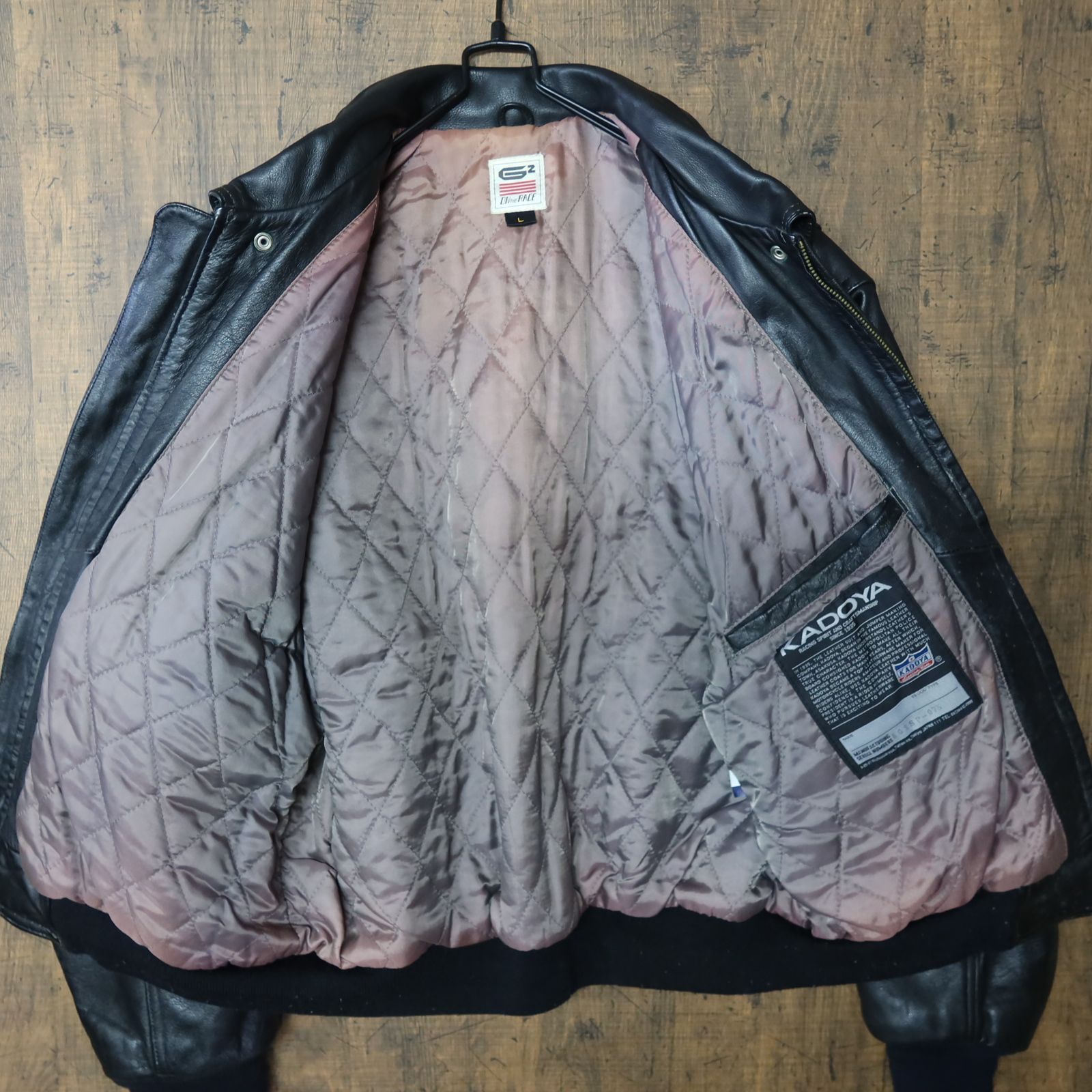 人気希少アイテム US古着☆KADOYA カドヤ G2 レザージャケット ON THE