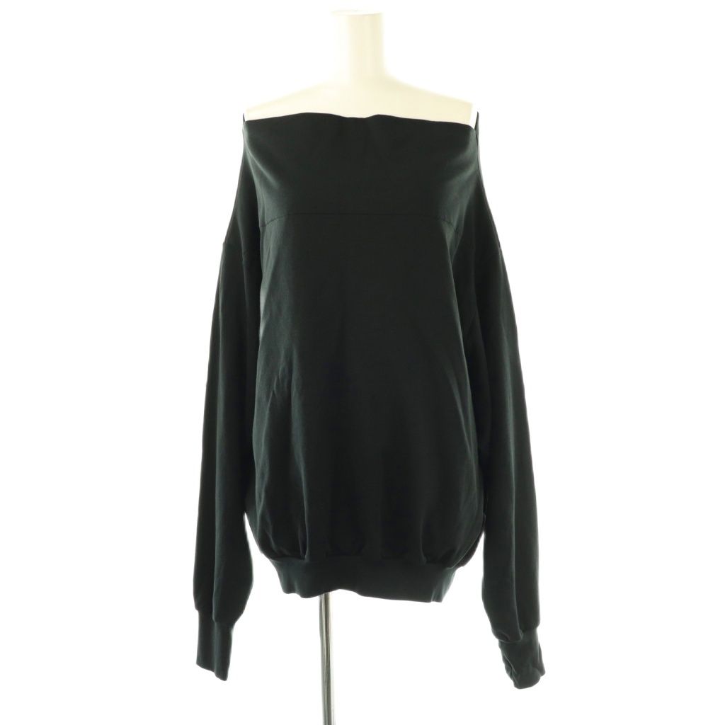 コンテ conte コットン オフショルダースウェット カットソー ブラック |DF OS