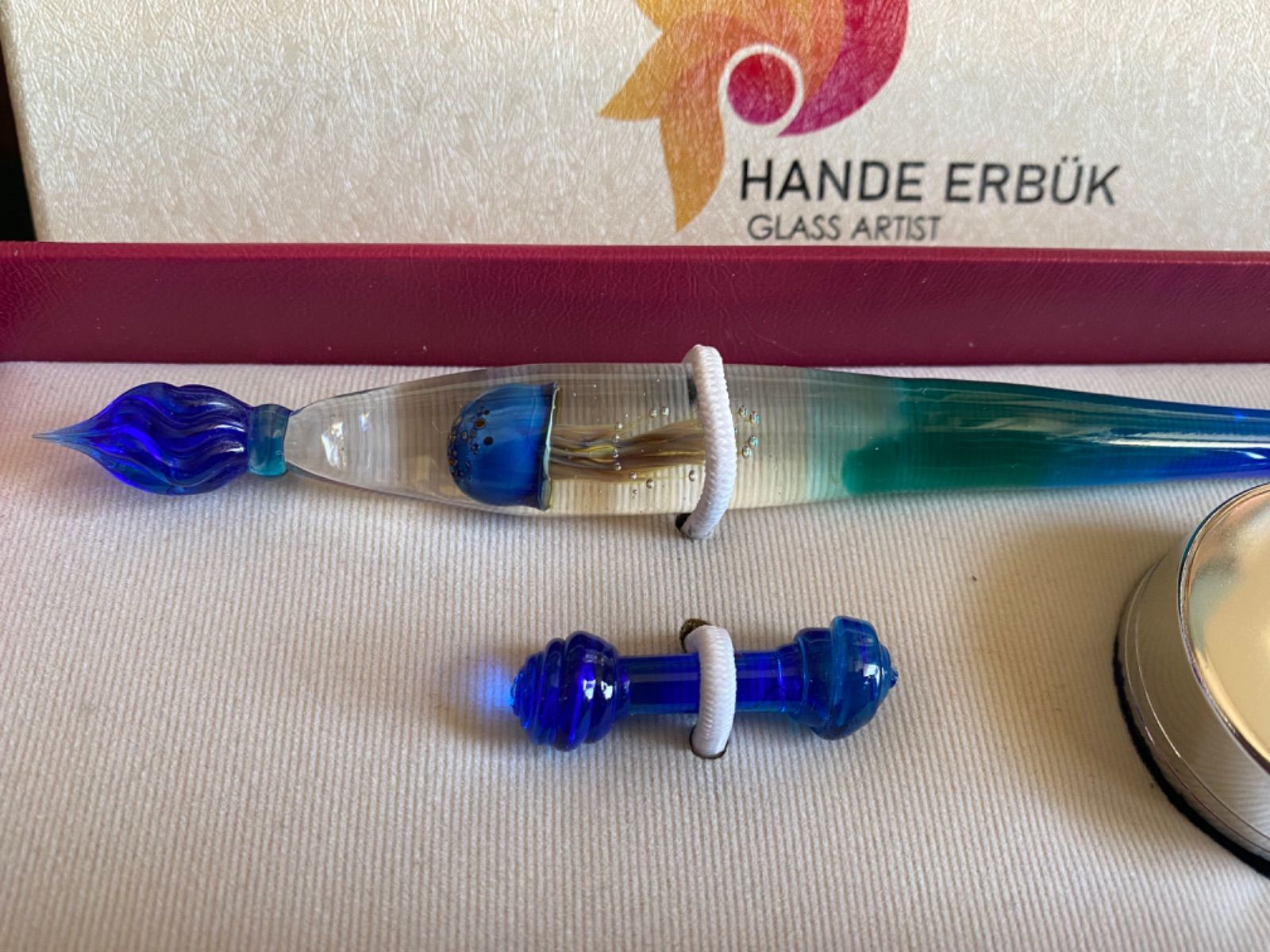 【トルコ・ガラスペン】ジェリーフィッシュ（緑） トルコ・ガラスペン受注制作】ジェリーフィッシュ（グリーン