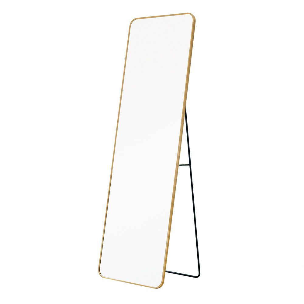 幅50cm スタンドミラー ルーミー スクエア 鏡 姿見 全身 ゴールド 大型 ワイド 韓国インテリア 2802 NEXPOTALLINN_EU