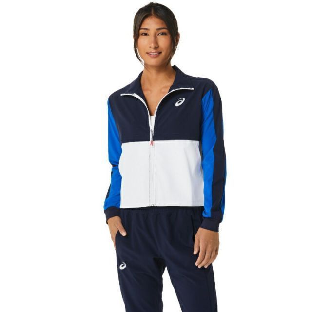 asics アシックス WOMEN MATCH JACKET ミッドナイトXツナブルー XS 2042A255 404 | スポーツ用品 スポーツ グッズ ツール アクセサリー 雑貨 小物 使いやすい テニス 衣類 レディース 女性用 XS ストレッチ