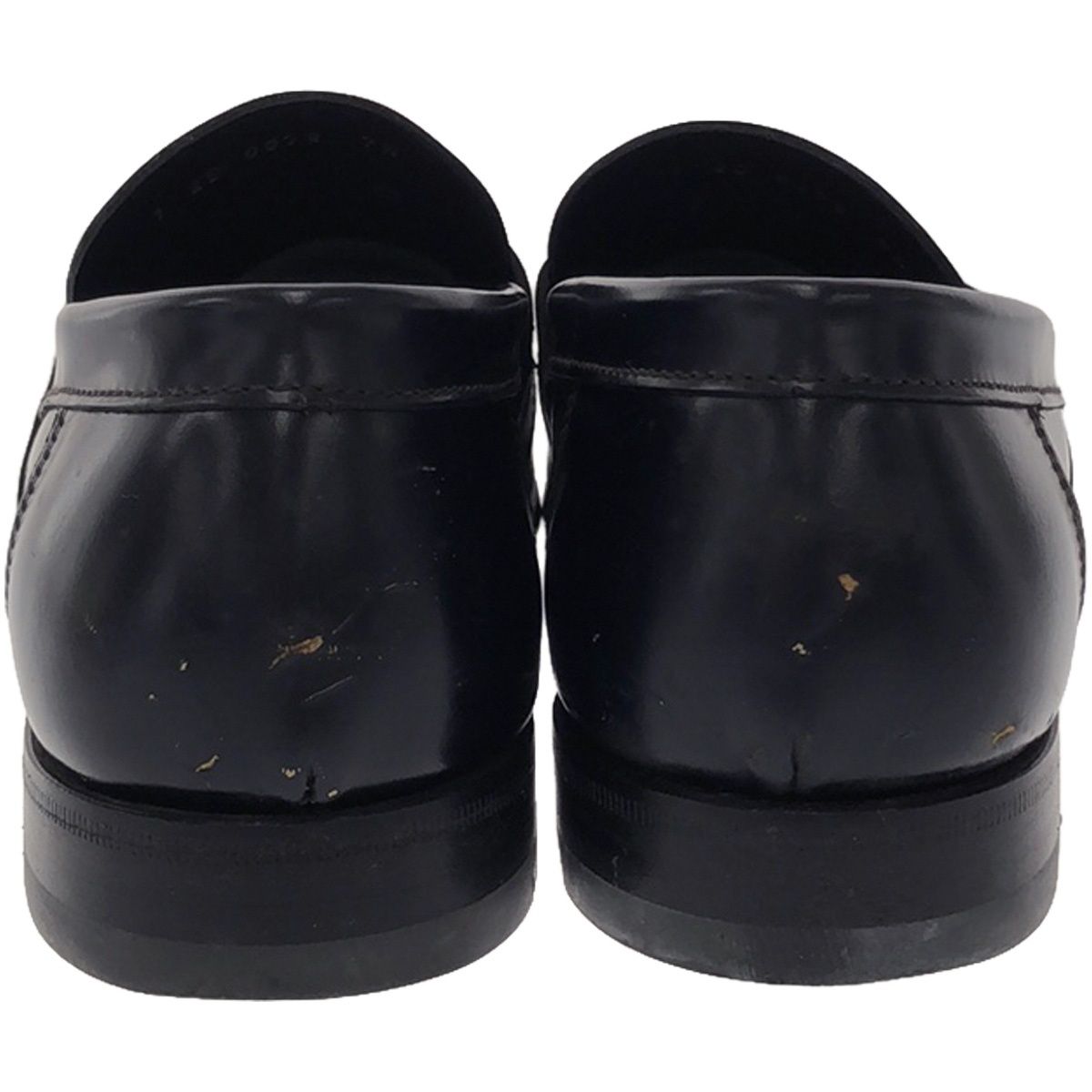 PRADA プラダ レザーローファーシューズ ネイビー 7 1/2