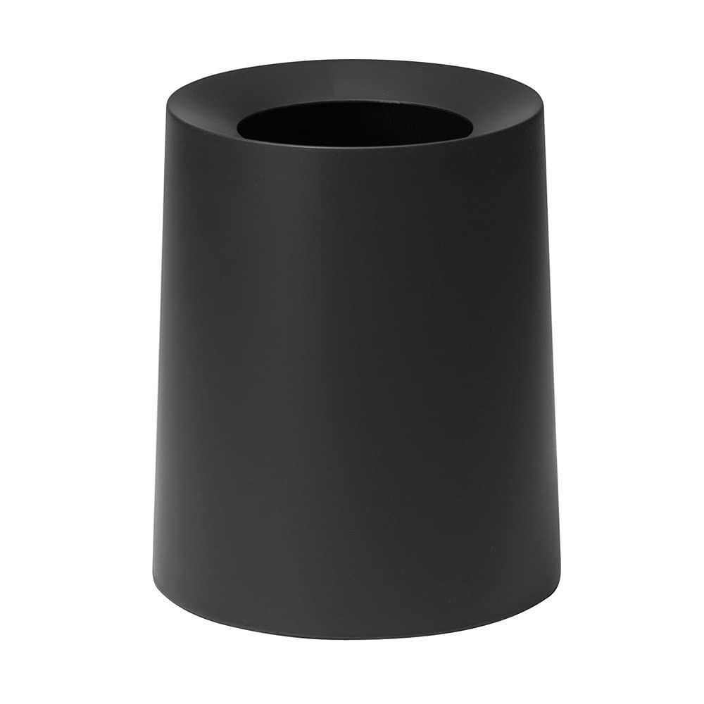 Color:04)ブラック_PatternName:a)ゴミ箱 ideaco(イデアコ) ゴミ箱 丸型 11.4L 直径26?高さ31.5cm TUBELOR HOMME black (チューブラー オム ブラック)