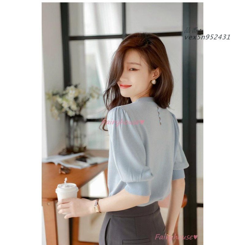 Tシャツ トップス レディース きれいめ 40代 幾何柄 半袖トップス 配色インナー オシャレ ブラウス tシャツ 着痩せ 韓国風 30代 50代 ニットTシャツ トップス レディース きれいめ 40代 半袖トップス