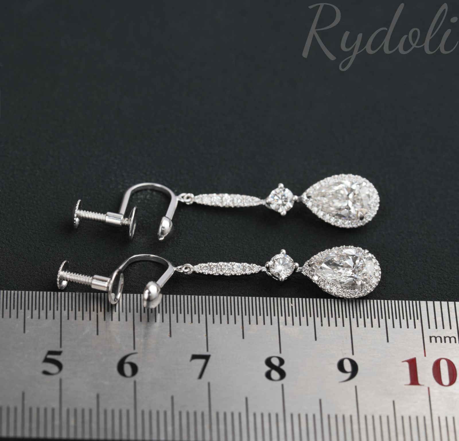 PT950 2.06ct オーダーメイドダイヤイヤリング/ピアス ラボ