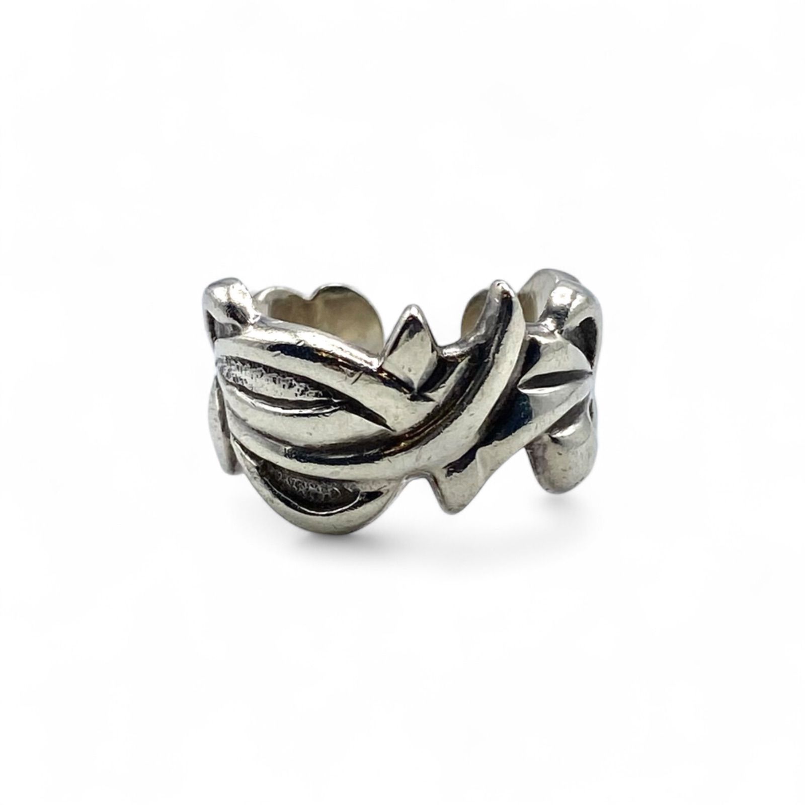 抽象的な意匠】モダンアート Silver 925 刻印 90s Vintage Ring 