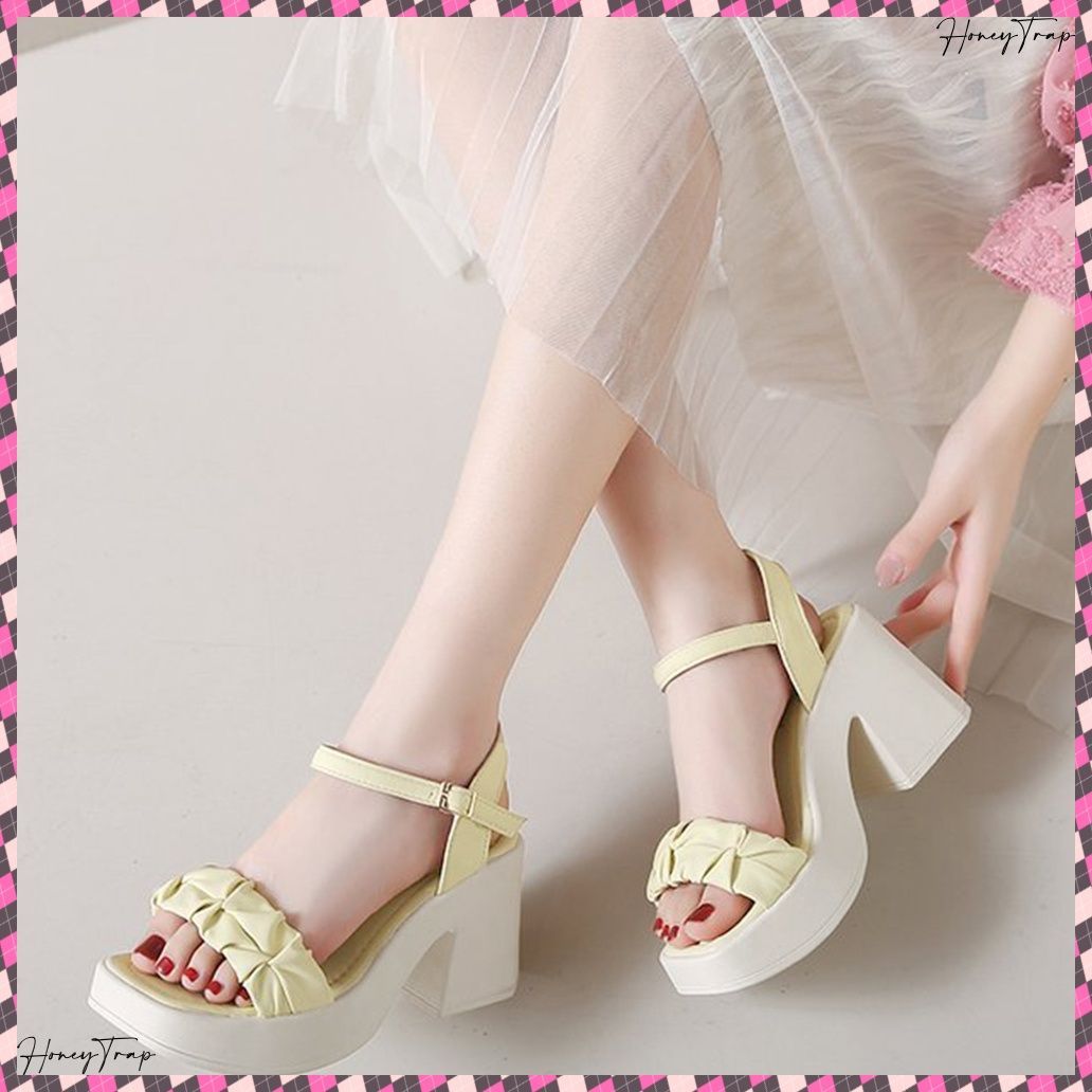 送料無料 チャンキーヒールサンダル 厚底サンダル夏 レディース