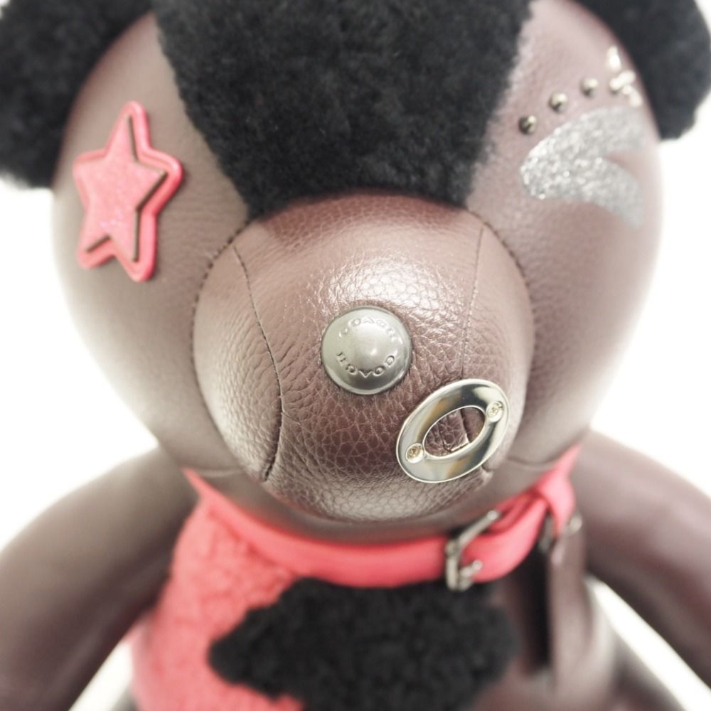 COACH コーチ レザーくま ぬいぐるみ