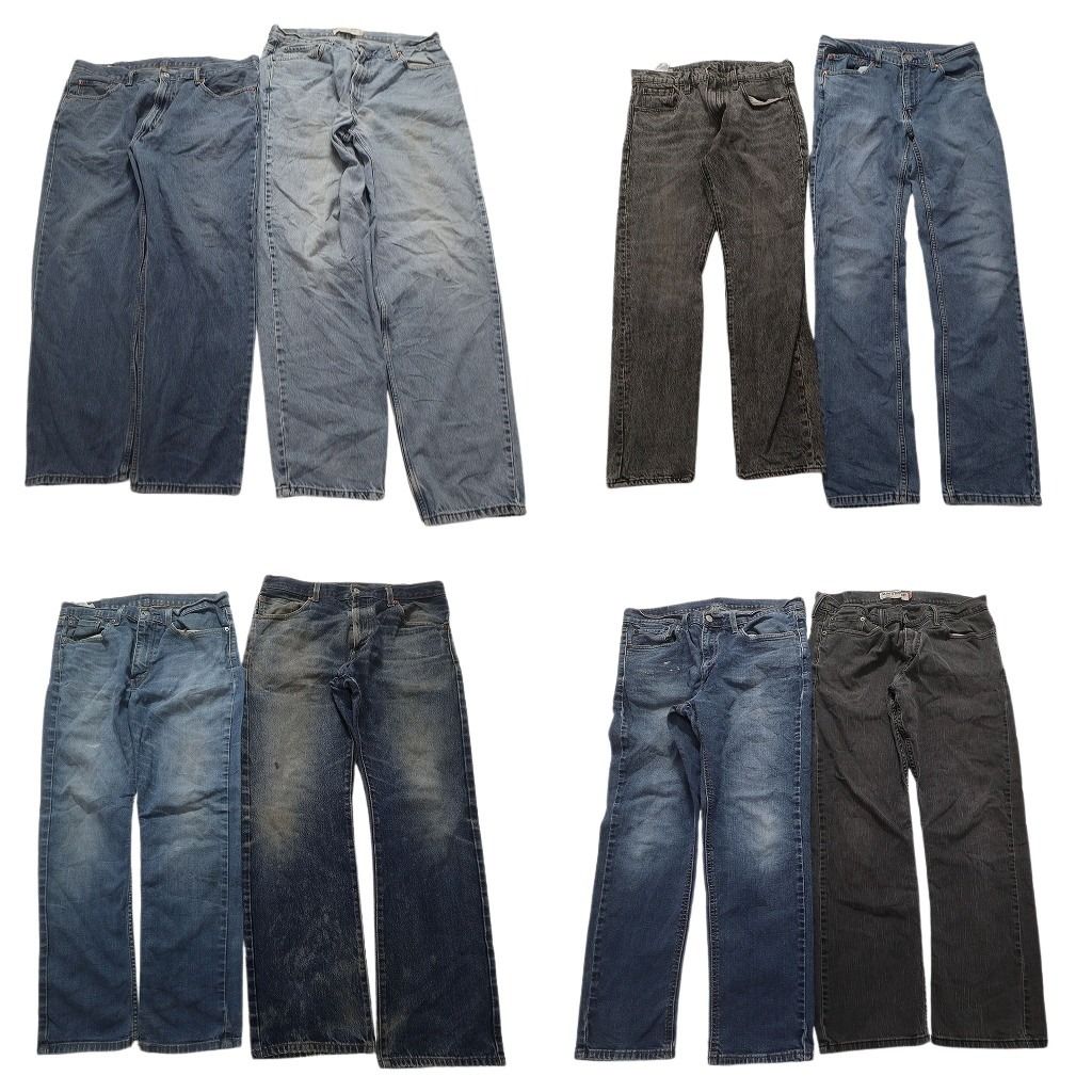 古着卸 まとめ売り リーバイス 品番MIX デニム パンツ 8枚セット メンズ 30 |32 |34 |38 |40 502 514 541 550 古着 NC1637